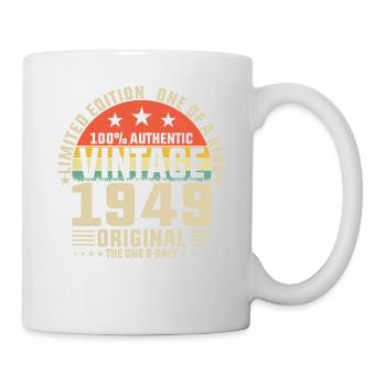 75. Geburtstag Vintage 1949 - Tasse - Weiß - Rechts