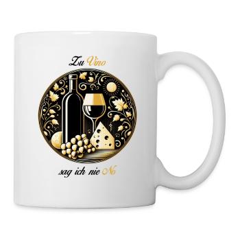Zu Vino sag ich nie No - Tasse - Weiß - Rechts