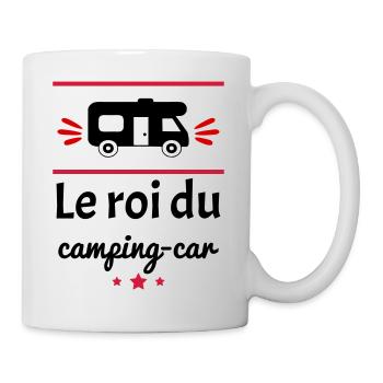 le roi du camping car, camping-cariste - Mug blanc - blanc - Droite