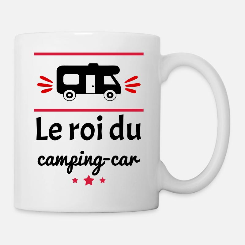 le roi du camping car, camping-cariste - Mug blanc - blanc