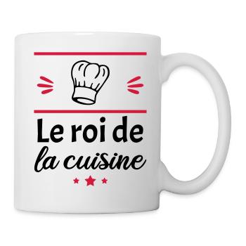 le roi de la cuisine, cuisinier, chef de cuisine - Mug blanc - blanc - Droite