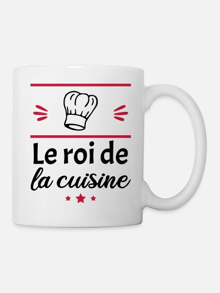 le roi de la cuisine, cuisinier, chef de cuisine - Mug blanc - blanc