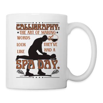 Donner l’impression que les mots ont passé une journée au spa. - Mug blanc - blanc - Droite