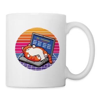 Ich bin Programmierer, fette schlafende Katze - Tasse - Weiß - Rechts