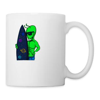 Alien, OVNI, UAP, Espace, Objet volant de l’espace - Mug blanc - blanc - Droite