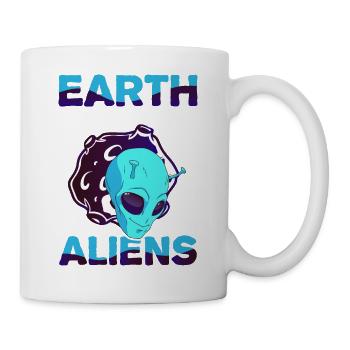 Alien, OVNI, UAP, Espace, Objet volant de l’espace - Mug blanc - blanc - Droite