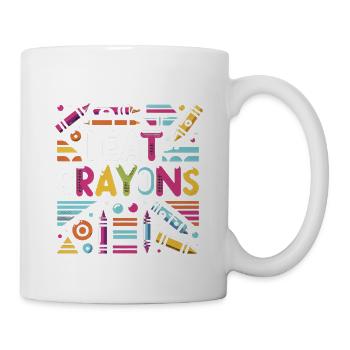 I Eat Crayons 9 - Tasse - Weiß - Rechts