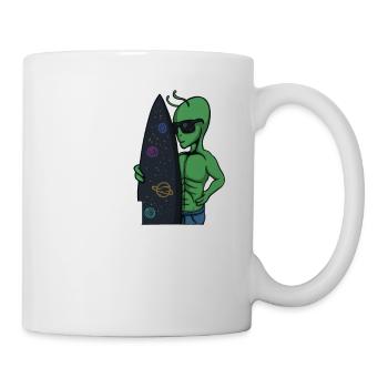 Alien, OVNI, UAP, Espace, Objet volant de l’espace - Mug blanc - blanc - Droite