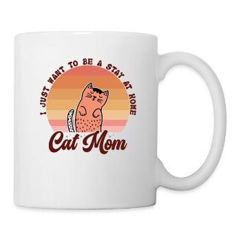 I just want to be a Stay at Home Cat Mom Retro - Mug - white - Right
