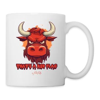 Un drapeau rouge pour la vache et le taureau - Mug blanc - blanc - Droite