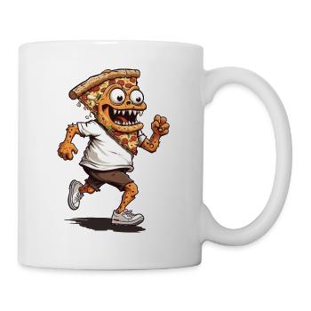 Pizza Slice Monster Design for Pizza Lovers - Mug - white - Right