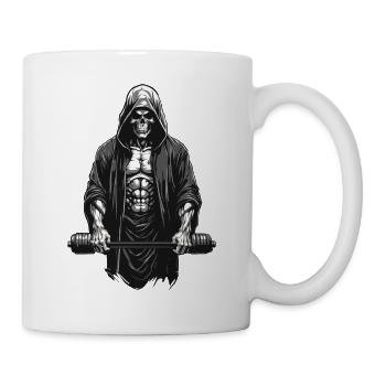 Grim Reaper Bodybuilder Fitness Design - Mug - white - Right