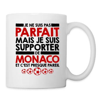 Monaco Football Supporter Foot Maillot Monégasque - Mug blanc - blanc - Droite