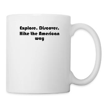 Randonnée - Explorer. Découvrir. Randonnée à l’américaine - Mug blanc - blanc - Droite