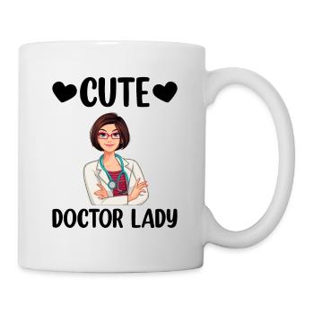 Mignonne Dame Docteur - Mug blanc - blanc - Droite