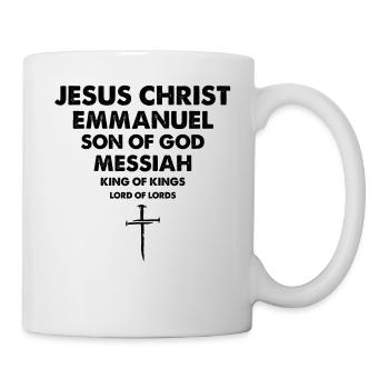 Vintage Jesus Namen - Christliches Thema 1 Kreuz 3 - Tasse - Weiß - Rechts