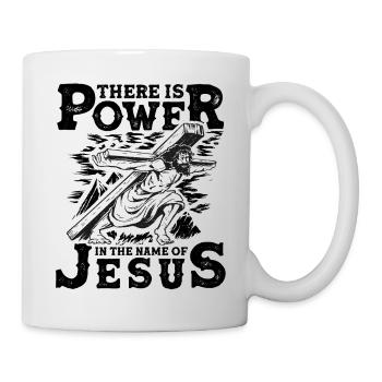 Jahrgang 1 Kreuz 3 Nägel 4 gegeben - Kraft in der - Tasse - Weiß - Rechts