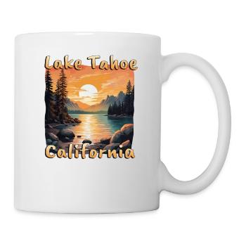 Lake Tahoe California Nevada USA Vacation Camping - Mug - white - Right
