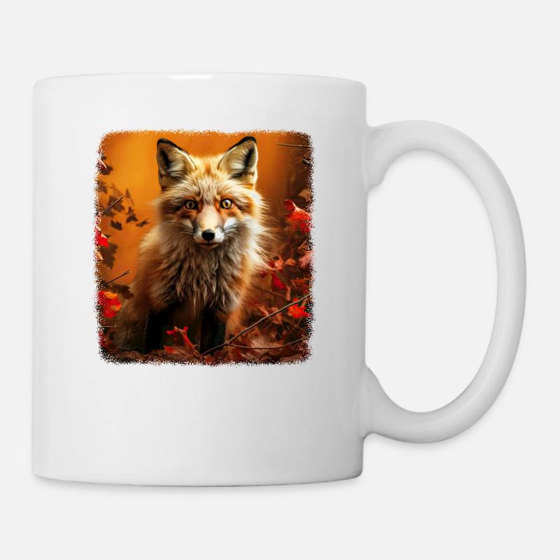 Foxes realistic fox - Mug - white