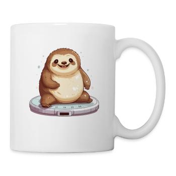 I've weighed, I'm too small, a sloth - Mug - white - Right