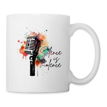 Silence is Violence - Black History Month African - Mug - white - Right