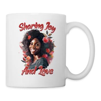 Sharing Joy and Love - Black History Month African - Tasse - Weiß - Rechts