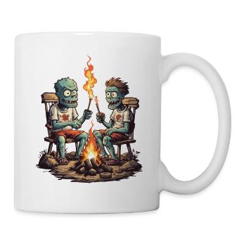 Zombie Campfire Halloween Cartoon Magic - Mug - white - Right