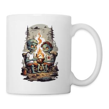 Zombie Camping Halloween Enfants Dessin Animé - Mug blanc - blanc - Droite