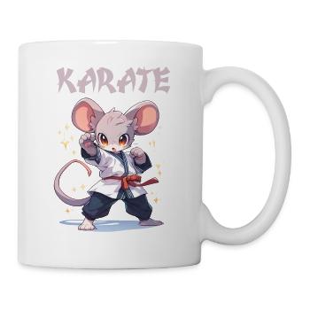 Lustige japanische Karate Maus Kawaii Karateka - Tasse - Weiß - Rechts