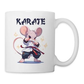 Lustige japanische Karate Maus Kawaii Karateka - Tasse - Weiß - Rechts