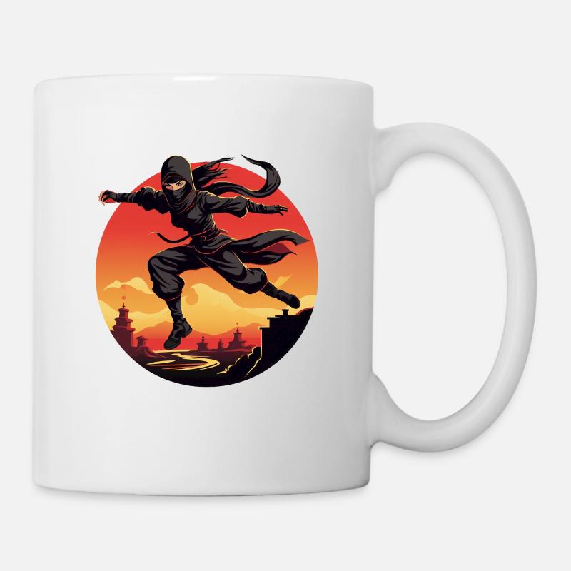 Charmant combattant ninja I Ninja Girl I Ninja - Mug blanc - blanc