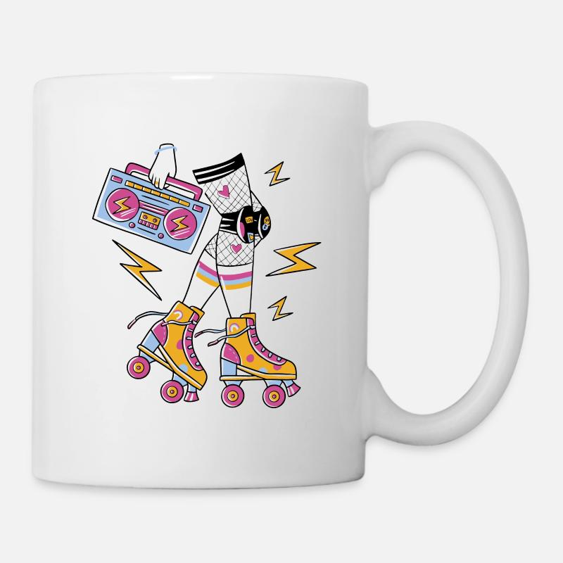 Retro Rollers Groove Vibes - Mug blanc - blanc