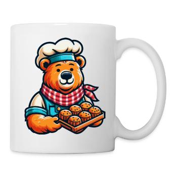 Backender Bär - Tasse - Weiß - Rechts