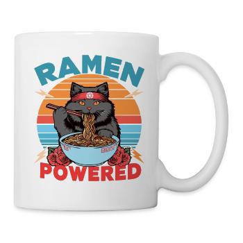 Ramen Powered Cat , colorful - Mug - white - Right