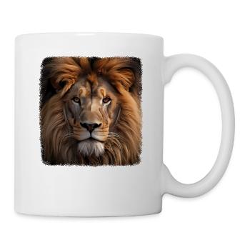 Lions realistic lion - Mug - white - Right