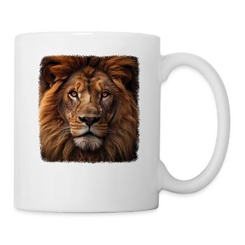 Lions realistic lion - Mug - white - Right