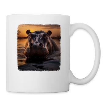 Hippos realistic Hippo - Mug - white - Right