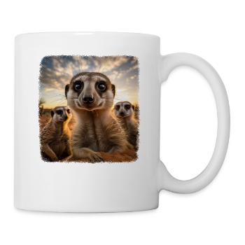 Meerkat realistic Erdmännchen - Mug - white - Right