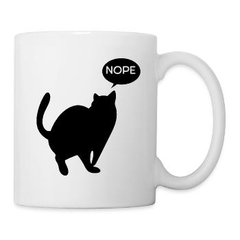 Le chat dit non - Mug blanc - blanc - Droite