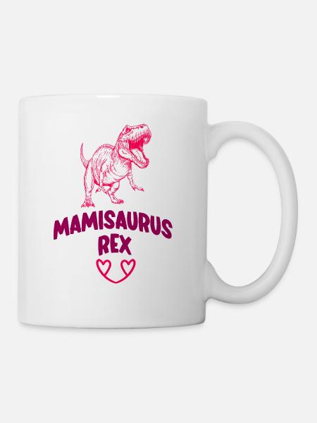 Mamisaurus Rex Idée Cadeau Fête des Grands Mères - Mug blanc - blanc