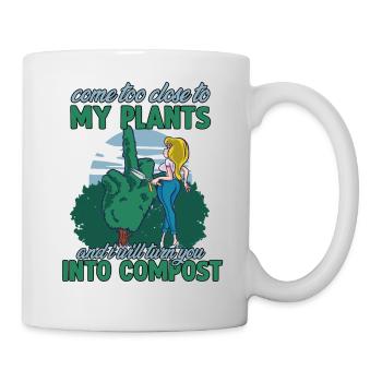 Drôle de jardinier qui dit jardinage jardinier de - Mug blanc - blanc - Droite