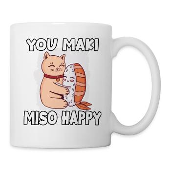 Lustiger Sushi-Fan Sushi-Liebhaber Kawaii Nigiri - Tasse - Weiß - Rechts