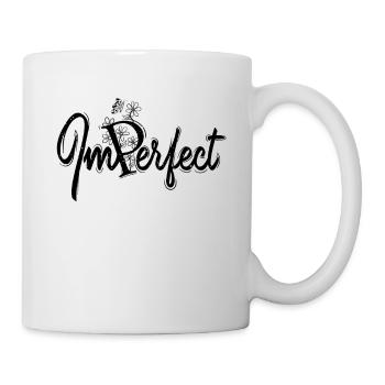 Imperfect mit Blumen - Tasse - Weiß - Rechts