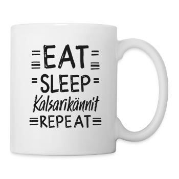 Eat Sleep Kalsarikännit Repeat Finland Underpants - Mug blanc - blanc - Droite