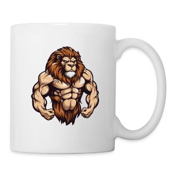 Löwe Bodybuilding Fitness Martial Arts MMA - Tasse - Weiß - Rechts