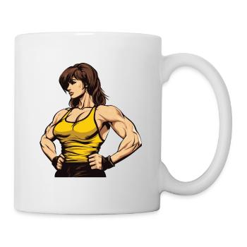 Femme Fitness Muscles Workout Gym Fille - Mug blanc - blanc - Droite