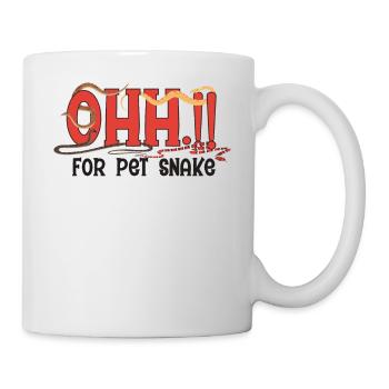 oh!! Für Haustierschlange - Tasse - Weiß - Rechts