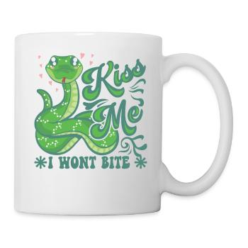 Embrasse-moi je ne mords pas - Mug blanc - blanc - Droite