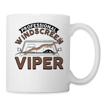 Professionelle Windschutzscheiben-Viper - Tasse - Weiß - Rechts