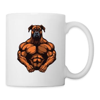 Hund Muskeln Fitness Martial Arts MMA - Tasse - Weiß - Rechts